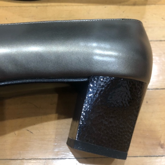 Ferragamo Bronze Block Heels - Picture 4 of 8